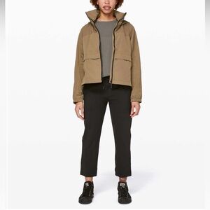 LULULEMON effortless jacket tan size 2
